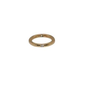 Round Solitaire In 18-carat Gold Adorned With A Brilliant-cut Diamond