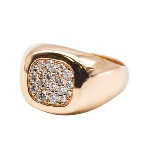 Rose Gold Ring Adorned With 0.51 Carat Diamonds
