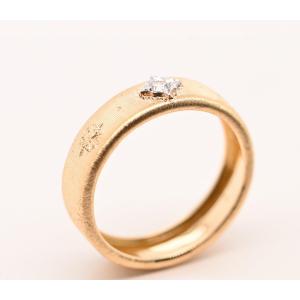 Princess Cut Diamond Ring 18k Yellow Gold 