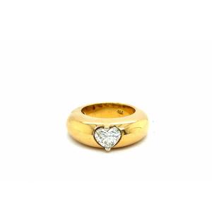 18k Gold Ring With 1 Carat Heart-shaped Diamond