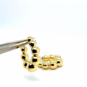 8k Yellow Gold Circle Earrings