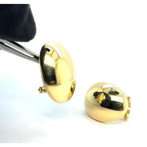 18k Yellow Gold Hoop Earrings With Tassels