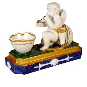 Rare Paris Porcelain Inkwell - Ep. Empire