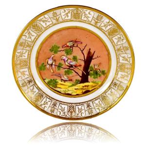 Paris Porcelain Plate - Atelier De Levasseur - Ep. Early 19th Century