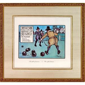Golf (humorous) - Rule VIII - Ep. 20th - (engraving / Lithograph / Printing)