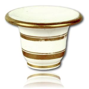 Rare Paris Porcelain Blush Mortar - Undetermined Manufacture - Empire Ep.