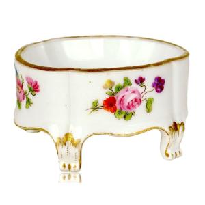 Saleron - Salt Cellar In Paris Porcelain - Manufacture De Clignancourt - Ep. 18th Century
