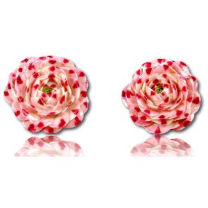 Pair Of Trompe-l'oeil Earrings In The Shape Of Damomilla Flowers - By Didier Gardillou