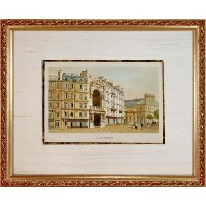 Engraving - Paris - Historic Theater - Ep. 1st Half Of The 19th Century