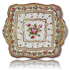 Large Paris Porcelain Tray - Manufacture A La Reine - Rue Thiroux - 18th Century 