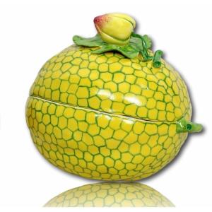 Large Trompe l'Oeil Box "charentais Melon" - Porcelain By Didier Gardillou