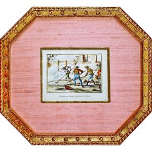 Engraving On The Cries Of Paris - Masonry - Empire Period