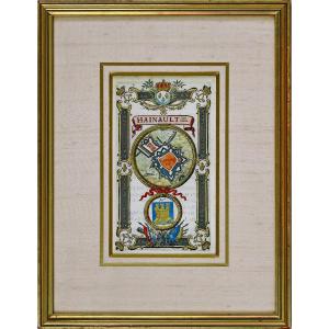 Hainault Engraving - Rare Map Of Landrecy (landrecies 59 - North) - 18th Century