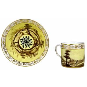 Porcelain Cup And Saucer - France - Paris - Undetermined Manufacturer - 18th Century