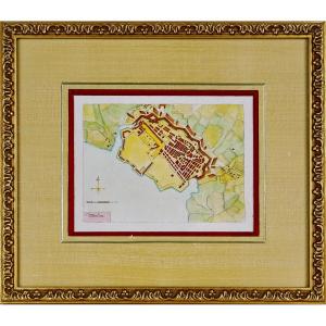 Engraving - Rare Map Of Toulon - Ep. 17th