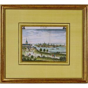 View Of Saint-malo In Brittany - Engraving - Early 18th Century