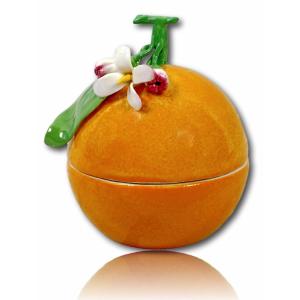 Trompe l'Oeil Mandarin-shaped Box - In Porcelain By Didier Gardillou