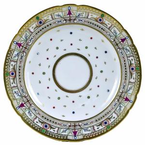 Plate - Manufacture Of The Duke Of Angoulême - Paris Porcelain - 18th Century