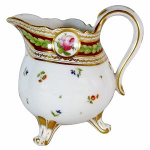 Grand Pot à Lait Tripode - Manufacture De Clignancourt - Paris Porcelain - 18th Century