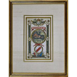 Alsace - Rare Plan De Strasbourg - Engraving - 18th C.