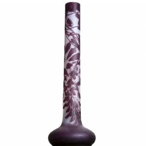 Vase With Wisteria By Emile Gallé Circa 1900 Liberty Art - 30"