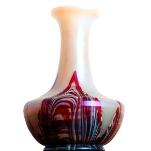 Large Iridescent Vase Art Nouveau Jugendstil 1900 Bohemian Wilhelm Kralik, Loetz, Konig