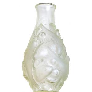 Rare Fish Vase By David Gueron Known As Degué Art Deco Era Daum, Muller, Delatte, Schneider