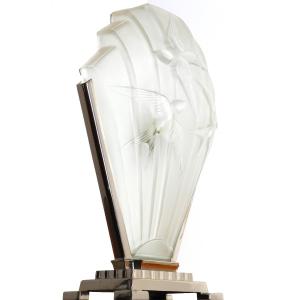 Bird Lamp By Sabino Paris 1878-1961 Art Deco 1930 Era Daum, Lalique, d'Avesn, Muller
