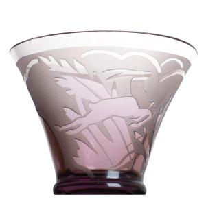 Art Deco Gazelle Vase 1930 By Muller Frères Lunéville - Era Gallé, Daum, Delatte, Etling