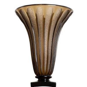 Important Stylized Floral Vase By Daum Nancy, Era Gallé, Schneider, Muller - Art Deco 1930
