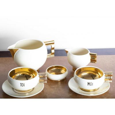 Service Toi & Moi Signed Robj Paris - Art Deco 1930