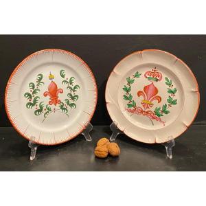 Two Plates With The Fleur De Lys.