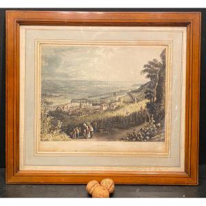 Saint Dénis, Colored Engraving XIX °