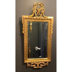 Mirror, Golden Stuccoed Wood Mirror