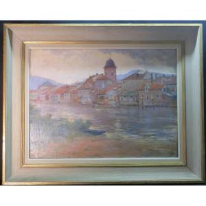 Painting, Painting By Henri Marchal, The Meurthe In Luneville