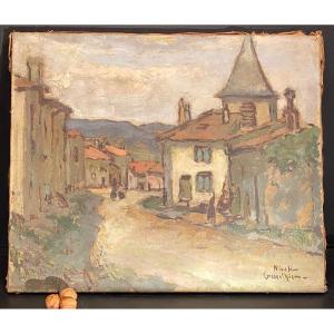 Painting, Village View By Nicole Gauthier