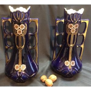 Pair Of Art Nouveau Vases