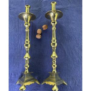 Pair Of 17th Century Candlesticks