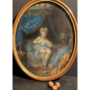 Painting, Young Girl In Pastel