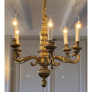 19th Century Bronze Chandelier