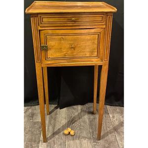 Directoire Nightstand In Walnut