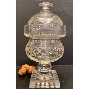 Box Or Covered Pot In Cut Crystal
