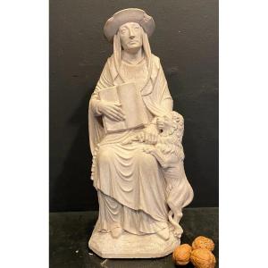 Statue Of Saint Jerome 19th Century.