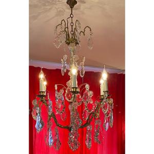 Bronze Chandelier With 6 Arms Of Light