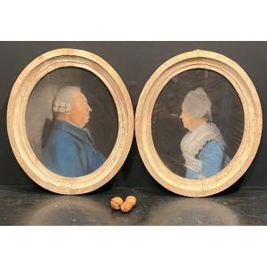 Paintings, Pair Of Pastel Portraits