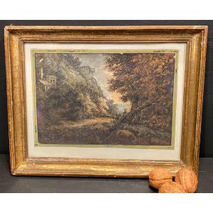 Landscape Signed Waterloo, 17th Century Drawing