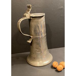 18th Century Pewter Pitcher, Strasbourg