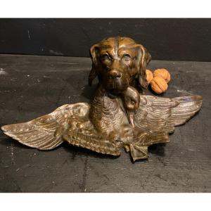 Bronze Inkwell, Hunting Dog