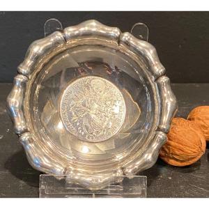 Hungarian Thaler XVIIIth Mounted In Cup.