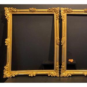 Pair Of 18th Century Frames In Golden Wood